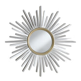 Coaster Beiwen Sunburst Wall Mirror Champagne and Silver Model 962937